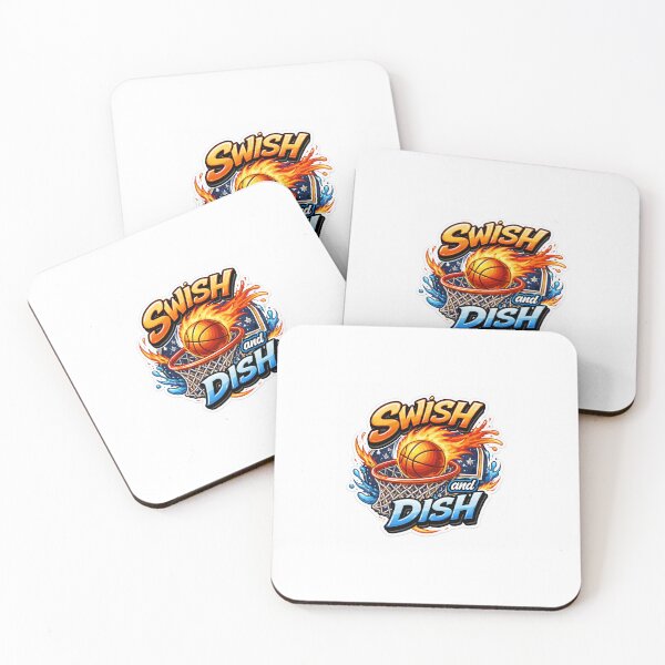 Item preview, Swish & Dish Flaming Basketball Dunk Sticker designed and sold by SparkVault.