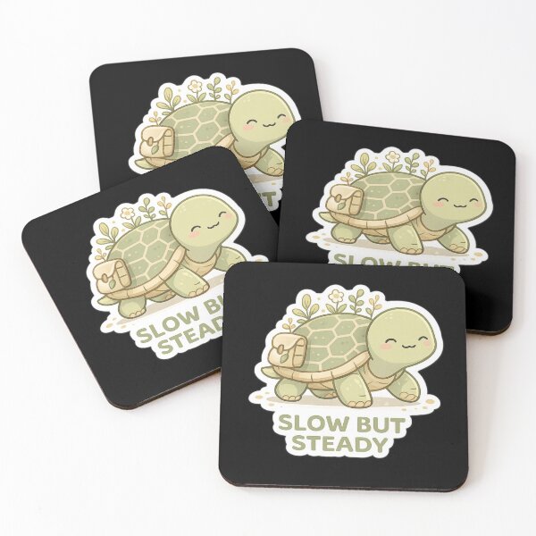 Item preview, Slow but steady cute turtle stickers  designed and sold by ZenGrowth4.