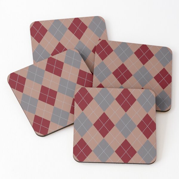 Item preview, Warm beige, Deep Red and Light graySeamless Argyle Pattern designed and sold by Cathy1207studio.