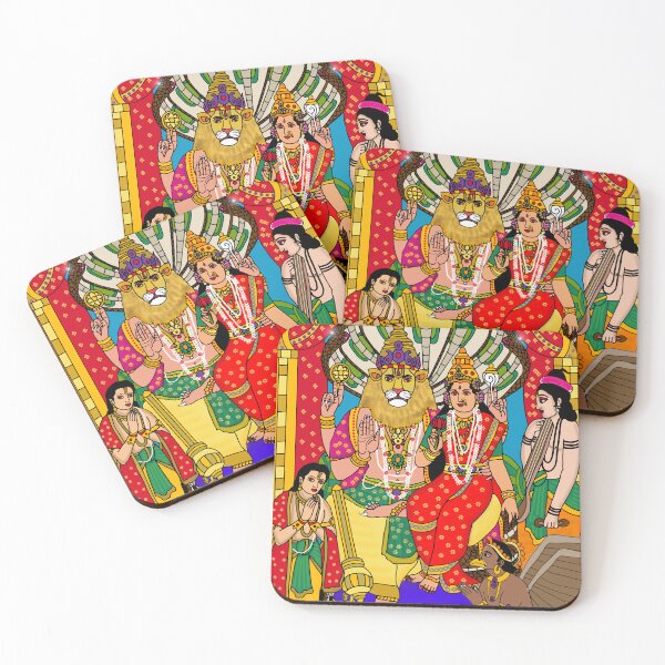 Item preview, Lakshmi Narasimha Sacred Art Design – Mythological Hindu Deity Illustration designed and sold by Harshit_Digital_Arts.