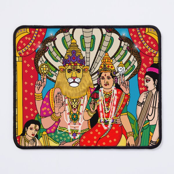 Item preview, Lakshmi Narasimha Sacred Art Design – Mythological Hindu Deity Illustration designed and sold by Harshit_Digital_Arts.