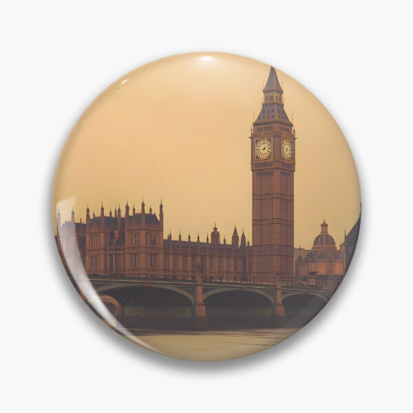 Item preview, Vintage London Big Ben Travel Poster with River Thames designed and sold by FestivityFinds.
