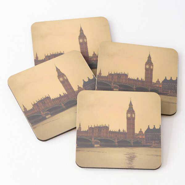 Item preview, Vintage London Big Ben Travel Poster with River Thames designed and sold by FestivityFinds.