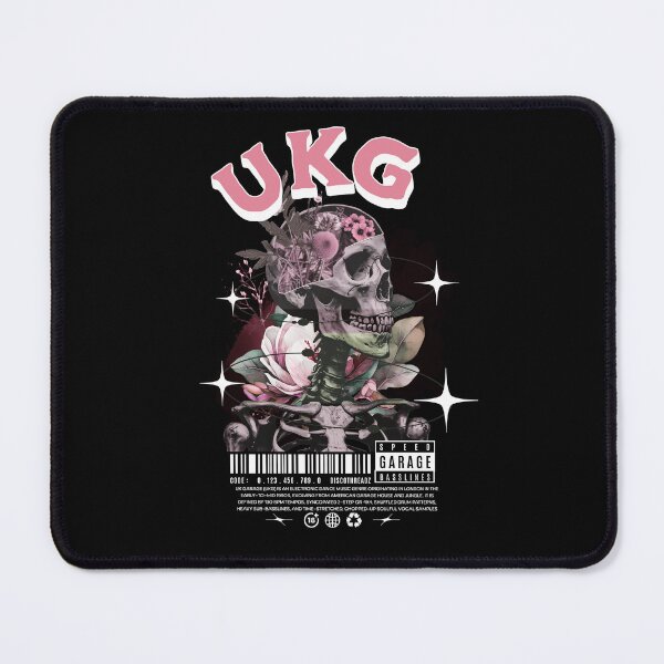 Item preview, UKG - Speed Garage Floral Skull (White)  designed and sold by Discothreadz.