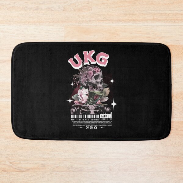 Item preview, UKG - Speed Garage Floral Skull (White)  designed and sold by Discothreadz.