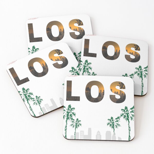 Item preview, Los Angeles Skyline Vintage Passport Stamp Graphic – California Sunset Palm Trees designed and sold by Stoneclove.