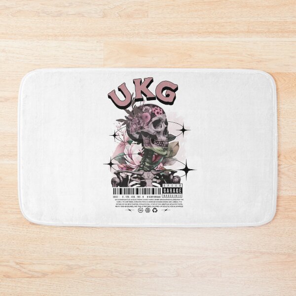 Item preview, UKG - Speed Garage Floral Skull (Black)  designed and sold by Discothreadz.