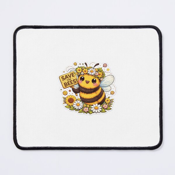 Item preview, Save the Bees Sticker | Bee Saver Aesthetic | Yellow Flower Crown Protest Design designed and sold by SparkVault.