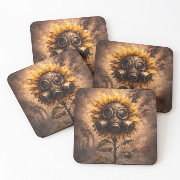 Item preview, Breathe No More – Air Pollution Environmental Awareness Sunflower Design designed and sold by OrbitOfMind.