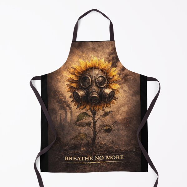 Item preview, Breathe No More – Air Pollution Environmental Awareness Sunflower Design designed and sold by OrbitOfMind.
