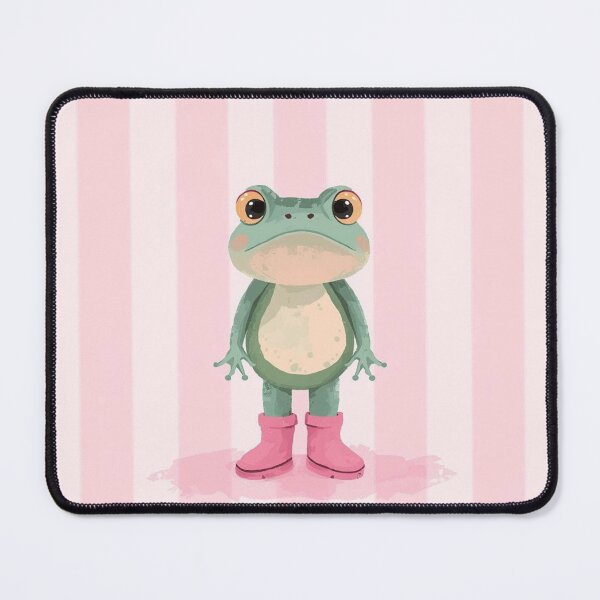 Item preview, Cute Frog with Pink Boots  designed and sold by TinyWarmThing.