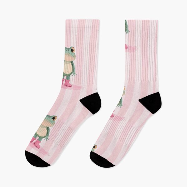 Item preview, Cute Frog with Pink Boots  designed and sold by TinyWarmThing.