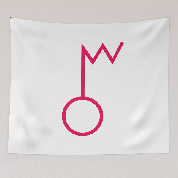 Item preview, Vivid Magenta Japanese Map Symbol: Radio Tower designed and sold by ApexAngelCom.