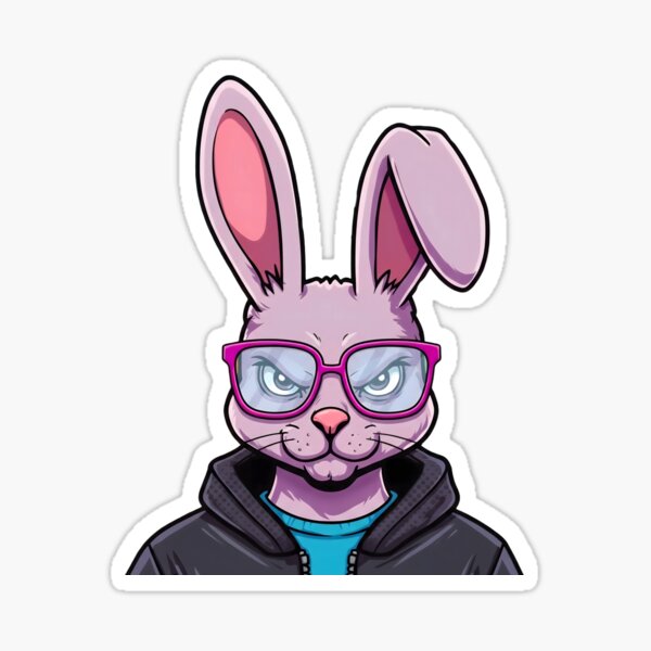 Frankenpetz Bunny 1- Pink Shade Rebel Sticker
