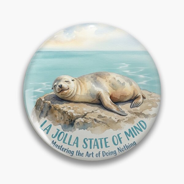 Item preview, La Jolla State of Mind: Sea Lion Watercolor designed and sold by Paws And Pause.