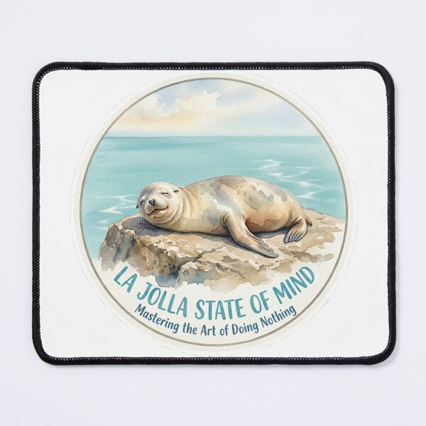 Item preview, La Jolla State of Mind: Sea Lion Watercolor designed and sold by Paws And Pause.