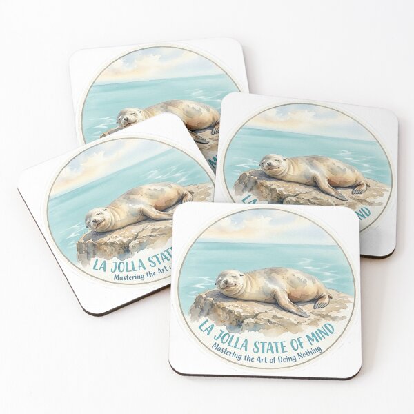 Item preview, La Jolla State of Mind: Sea Lion Watercolor designed and sold by Paws And Pause.