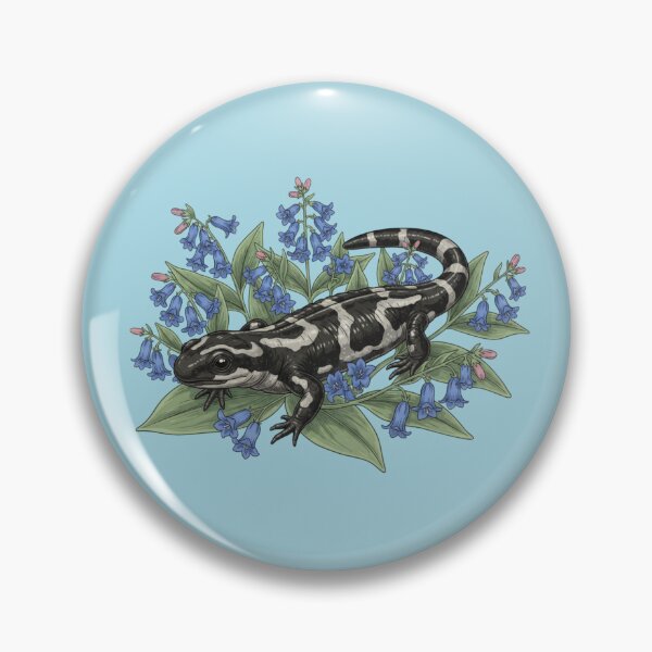 Item preview, Marbled Salamander with Bluebells designed and sold by BirdsnStuff.