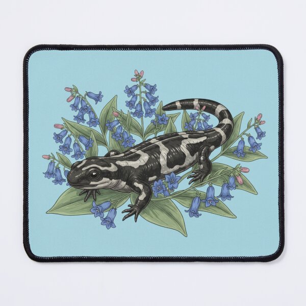 Item preview, Marbled Salamander with Bluebells designed and sold by BirdsnStuff.