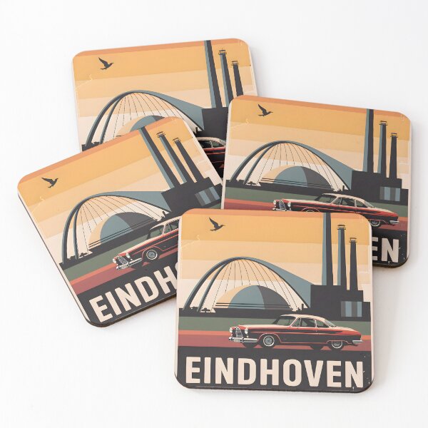 Item preview, Vintage Eindhoven Cityscape Poster designed and sold by FestivityFinds.
