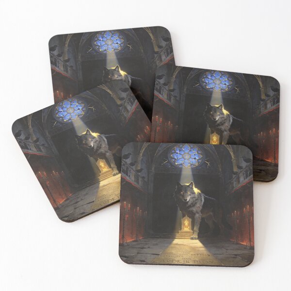 Item preview, Wolf Stands Between God and Darkness Art designed and sold by GeoWhimsy Studio.