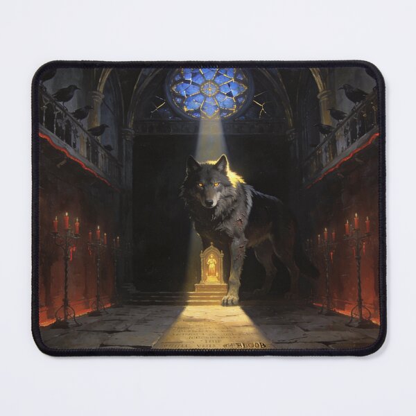 Item preview, Wolf Stands Between God and Darkness Art designed and sold by GeoWhimsy Studio.