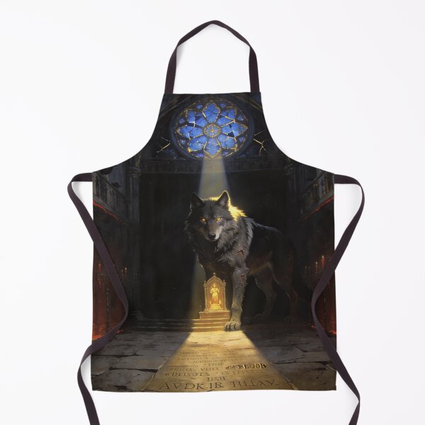 Item preview, Wolf Stands Between God and Darkness Art designed and sold by GeoWhimsy Studio.