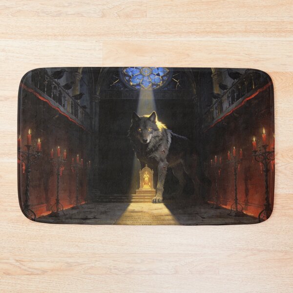 Item preview, Wolf Stands Between God and Darkness Art designed and sold by GeoWhimsy Studio.