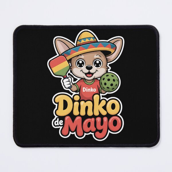 Item preview, Dinko De Mayo: Funny Cinco De Mayo Dog Pickleball Fiesta Party, Cute Chihuahua Cartoon Design designed and sold by NewaveBoutique.