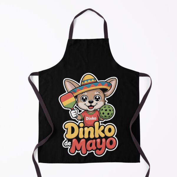 Item preview, Dinko De Mayo: Funny Cinco De Mayo Dog Pickleball Fiesta Party, Cute Chihuahua Cartoon Design designed and sold by NewaveBoutique.