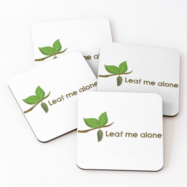Item preview, Leaf Me Alone – Funny Plant Pun Minimalist Nature Illustration designed and sold by ArtfulVibesStudio.