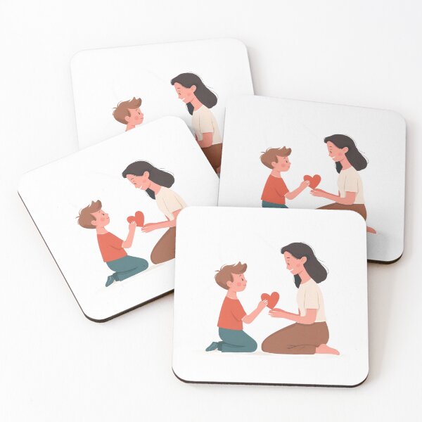Item preview, Mother's Day Heart Illustration Warm Family Love designed and sold by BigStar-Cart.