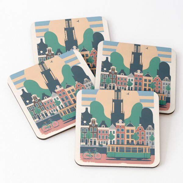 Item preview, Vintage Groningen Netherlands Sticker with Tram and Bicycle designed and sold by FestivityFinds.