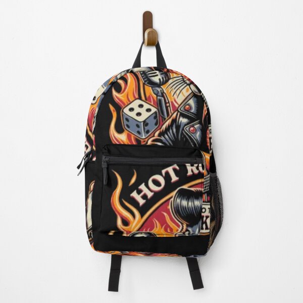 Item preview, Rockabilly Cat Hot Rod Heat - Retro Guitar Musician designed and sold by GenZFashion000.