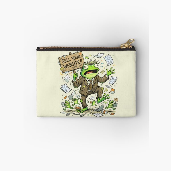 Aperçu de l'œuvre T-shirt Grenouille Vendez Votre Site Web – Mème Drôle sur le thème des affaires créée et vendue par ZyxDes.