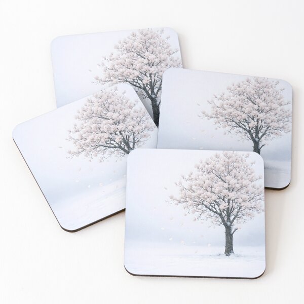 Item preview, Magnolia Tree in Snow – Frozen Blossom Minimalist Fine Art | Climate Paradox Nature Wall Art designed and sold by frankseebald.
