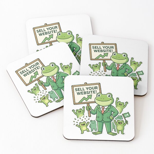 Item preview, Sell Your Website Frog Stickers - Funny Meme Frog designed and sold by ZyxDes.