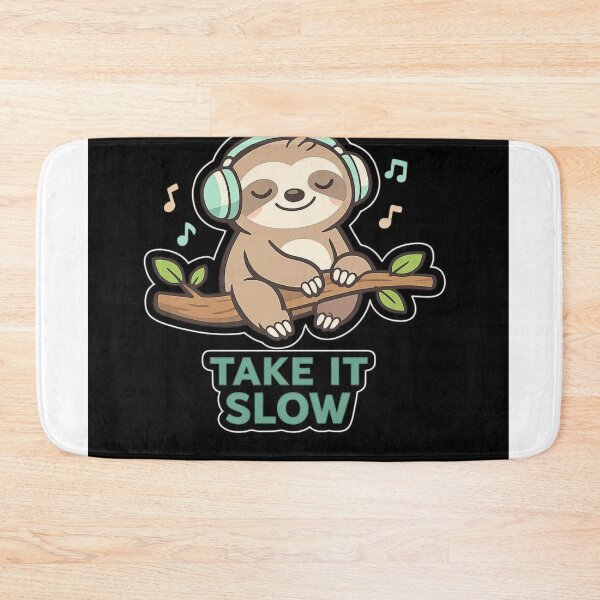 Item preview, Cute sloth - take it slow, asthetic chill vibe sticker designed and sold by ZenGrowth4.