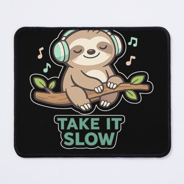 Item preview, Cute sloth - take it slow, asthetic chill vibe sticker designed and sold by ZenGrowth4.