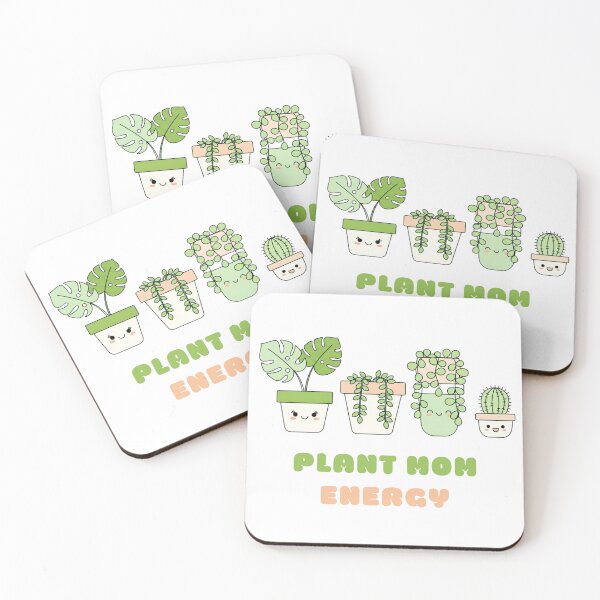 Item preview, Cute Kawaii Pastel Plant Mom With Potted Monstera, Cactus and Trailing Vine designed and sold by Tiny Zoom.