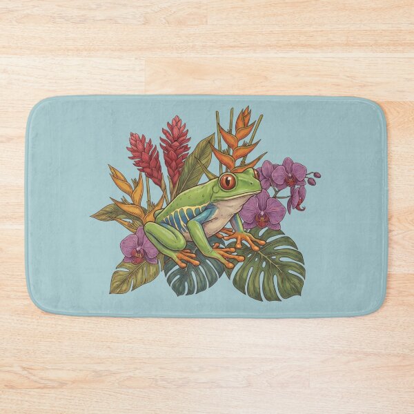 Item preview,  Red Eyed Tree Frog with Tropical Flowers designed and sold by BirdsnStuff.