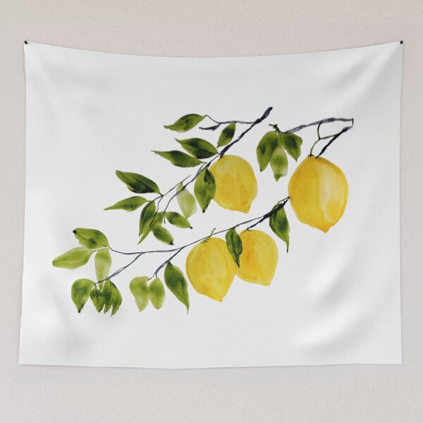 Item preview, Lemonloaded- my watercolour lemon tree branches laden with fruit designed and sold by RPrince1.