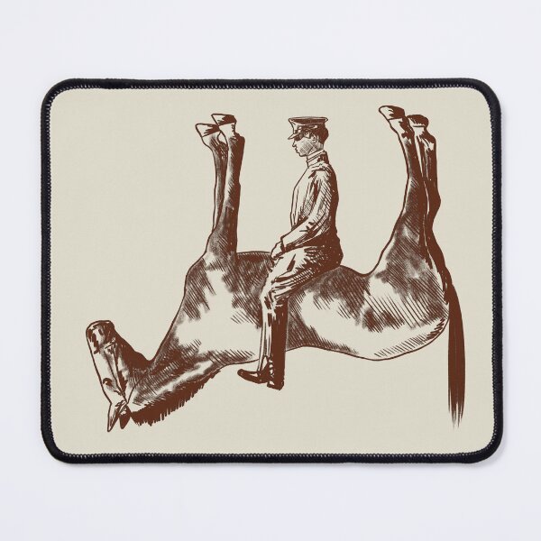 Item preview, Upside Down Horse Rider - Surreal Art - hand-drawn designed and sold by ZERO-MIND.
