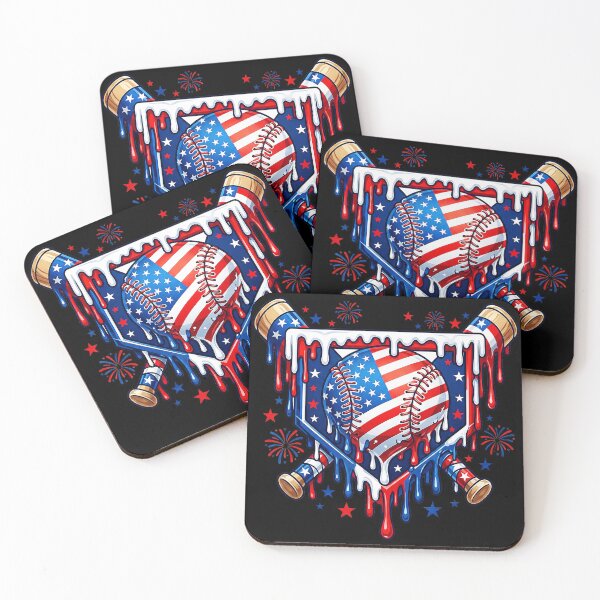 Item preview, Baseball Flag Drip Patriotic Sports Heart designed and sold by miaa-artistshop.