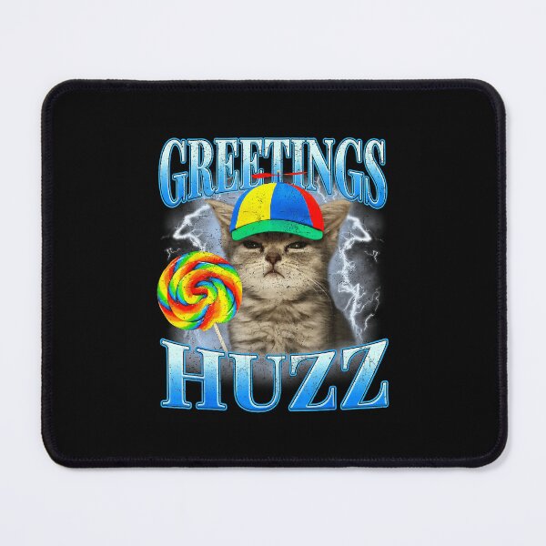 Item preview, Greetings Huzz Silly Cat Lollipop Funny Meme designed and sold by tadmercado.