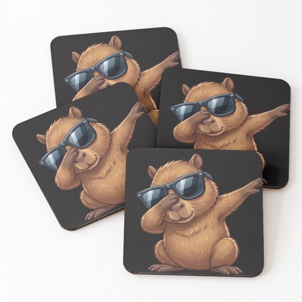 Item preview, Dabbing Capybara with Sunglasses - Cool Aesthetic Meme designed and sold by Sashka-.