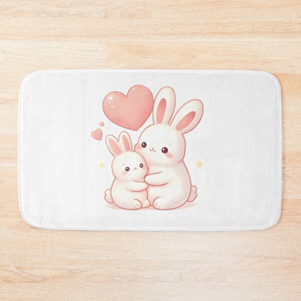 Item preview, Kawaii Mama Bunny & Baby Snuggles – Cute Mother’s Day Bunny Art, Pastel Hugging Rabbits, Adorable Kawaii Animal Illustration designed and sold by SmartyWonders.