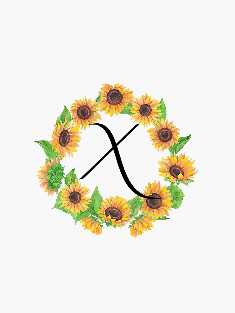 "X Sunflower" Sticker For Sale By Leedleleigh | Redbubble