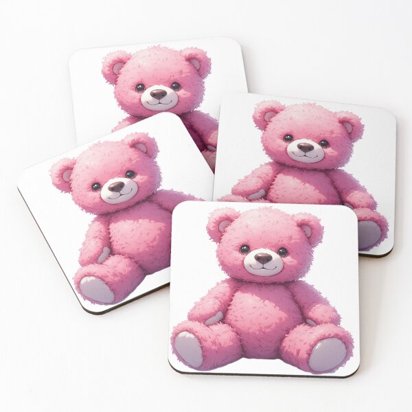 Item preview, Cute Pink Teddy Bear Aesthetic – Soft Plush Toy Illustration designed and sold by VibeCraftDesigns.