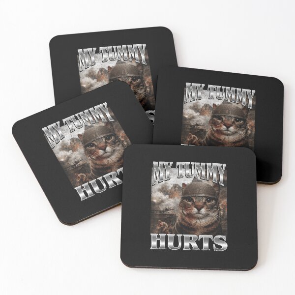 Item preview, My Tummy Hurts Sad Cat Meme Dramatic Funny designed and sold by tadmercado.
